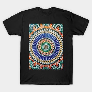 Moroccan tiles with geometric shapes oil painting T-Shirt